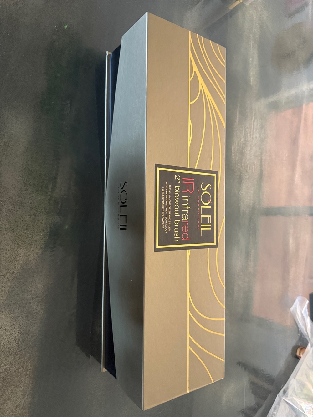 SOLEIL IR Infrared 2" Blowout Brush - Gold & Black - New in Box, never used
